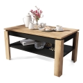 Konferenční stůl se zvedací deskou a policí ADEN 100x60 cm dub craft/černá