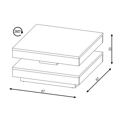 Konferenční stůl TIMO bílá/dub sonoma
