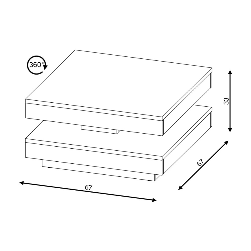 Konferenční stůl TIMO bílá/šedá beton