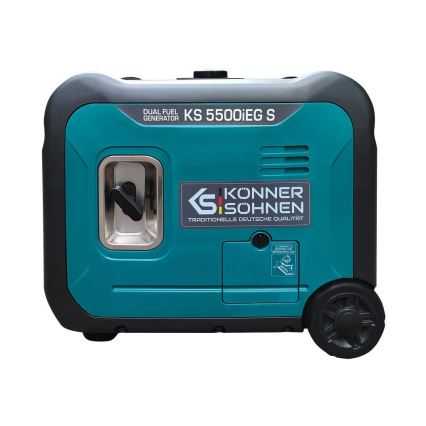 Könner & Söhnen 13046 - Plynová a benzínová invertorová elektrocentrála KS 5500iEG S 5500W