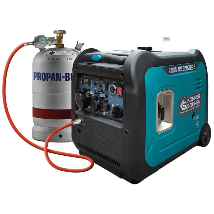 Könner & Söhnen 13046 - Plynová a benzínová invertorová elektrocentrála KS 5500iEG S 5500W