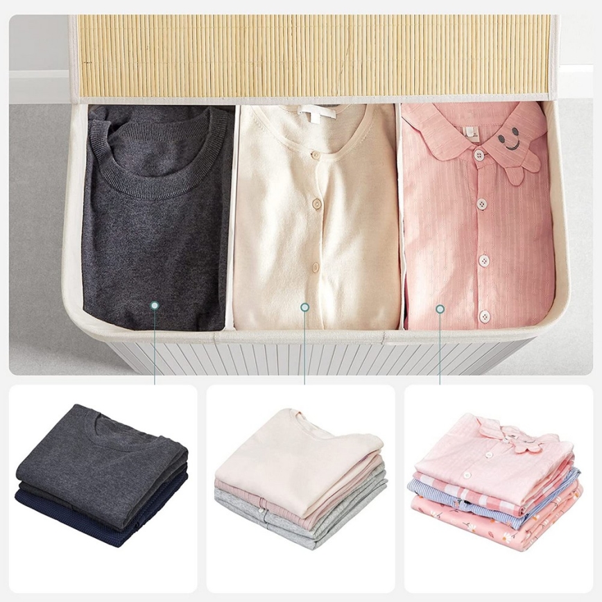 Koš na prádlo GUS bílá