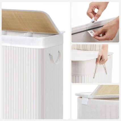 Koš na prádlo GUS bílá