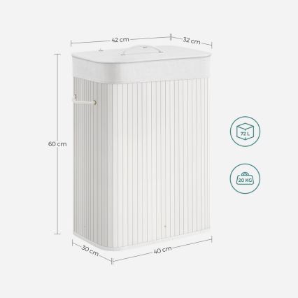 Koš na prádlo GUS bílá