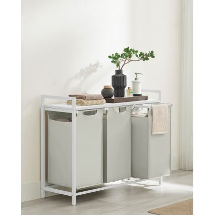 Koš na prádlo REX bílá