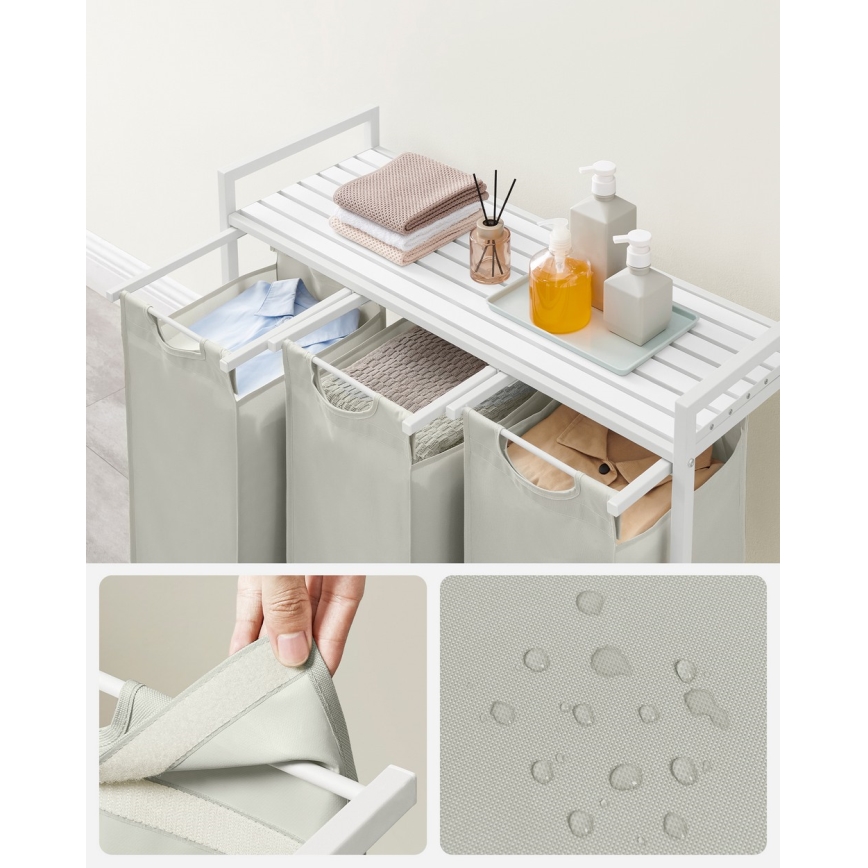 Koš na prádlo REX bílá