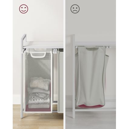 Koš na prádlo REX bílá