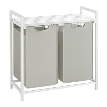 Koš na prádlo REX bílá