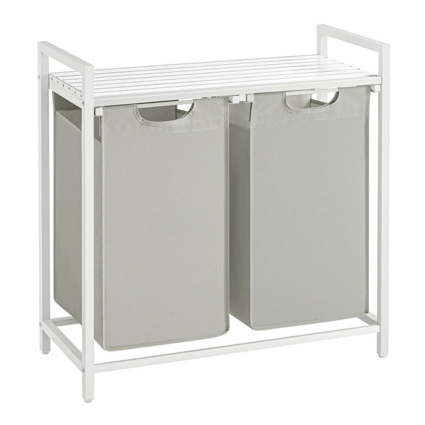 Koš na prádlo REX bílá