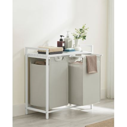 Koš na prádlo REX bílá