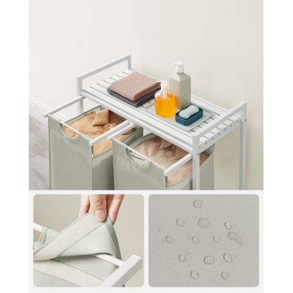 Koš na prádlo REX bílá