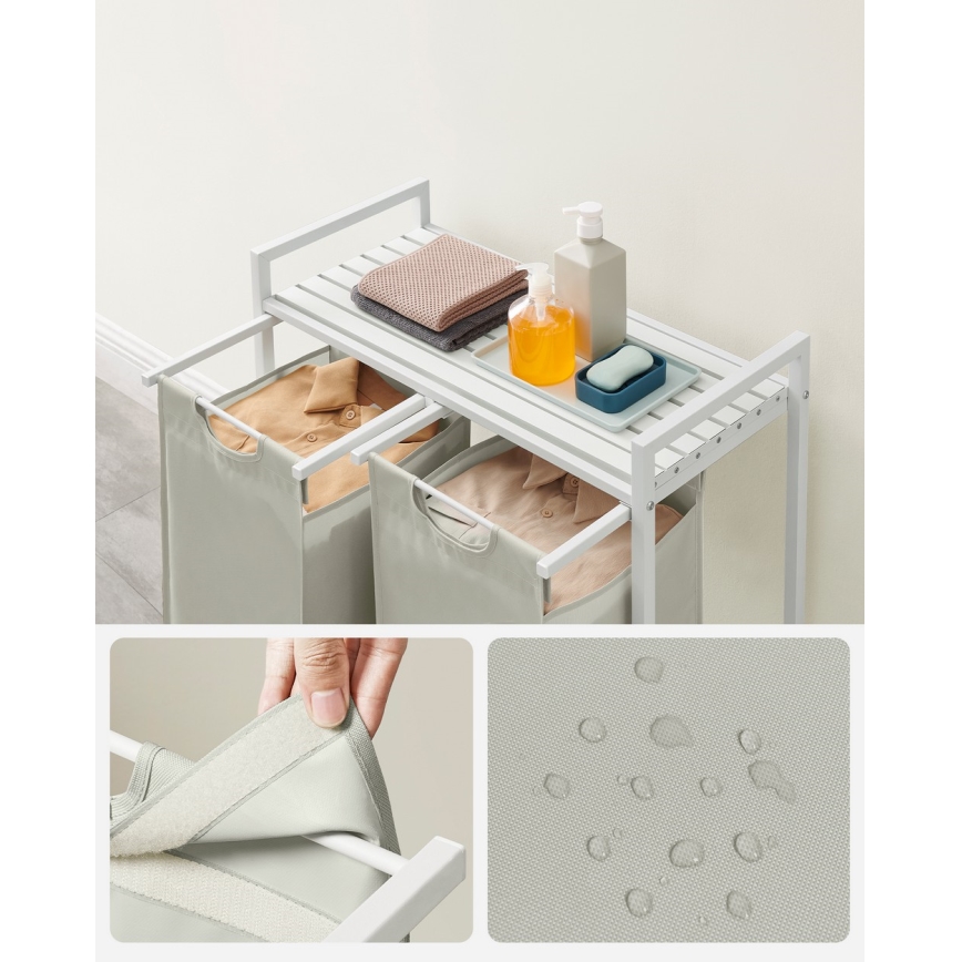 Koš na prádlo REX bílá