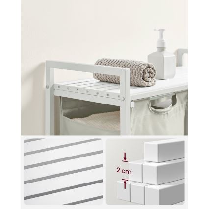 Koš na prádlo REX bílá