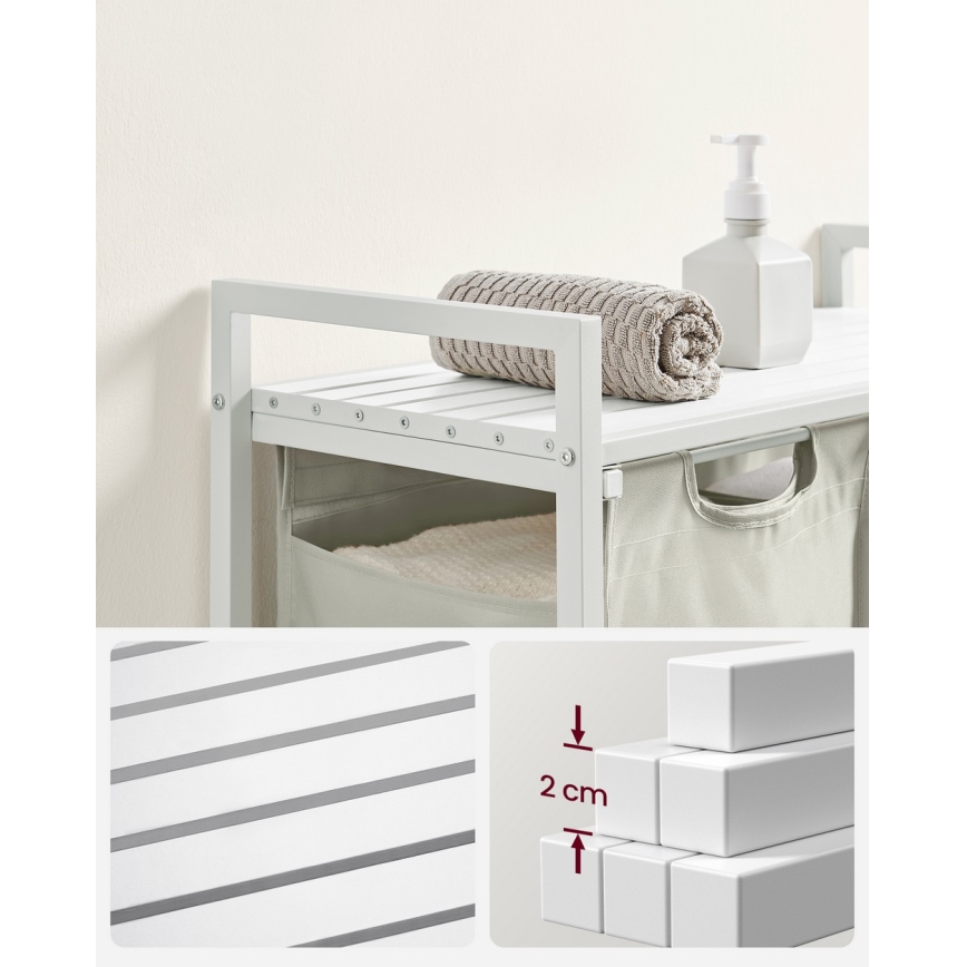 Koš na prádlo REX bílá