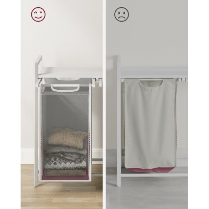 Koš na prádlo REX bílá