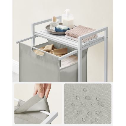 Koš na prádlo REX bílá