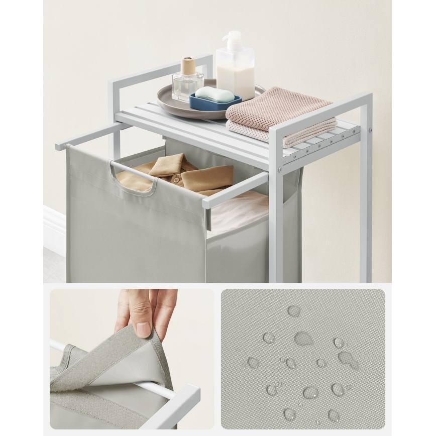 Koš na prádlo REX bílá