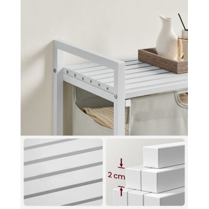 Koš na prádlo REX bílá