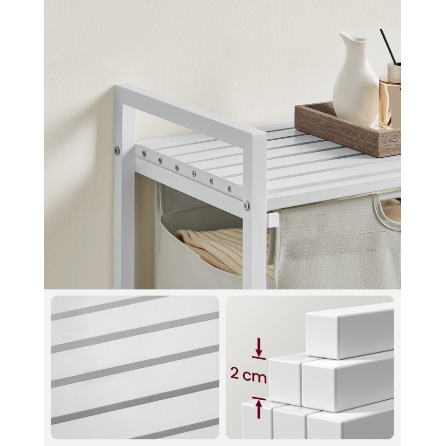 Koš na prádlo REX bílá