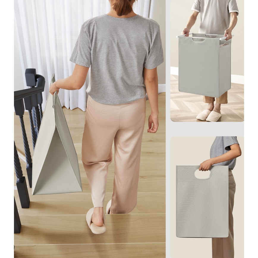 Koš na prádlo REX bílá