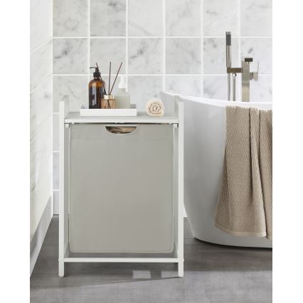 Koš na prádlo REX bílá