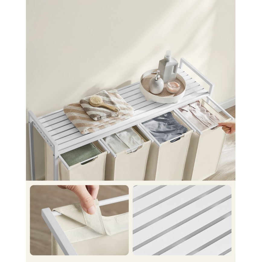 Koš na prádlo REX bílá