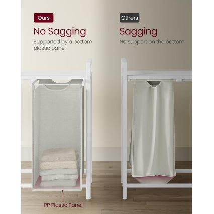 Koš na prádlo REX bílá