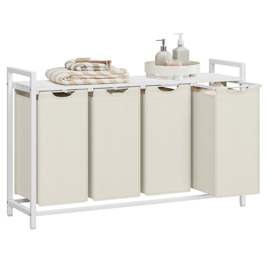 Koš na prádlo REX bílá