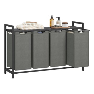 Koš na prádlo REX černá/šedá