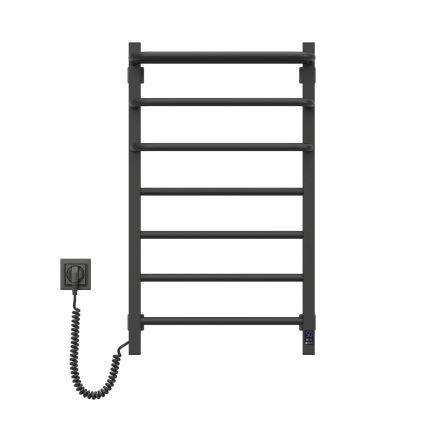 Koupelnový elektrický radiátor s termostatem FORTIS 350W/230V 80,6 cm IP44 černá levá