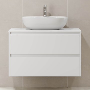 Koupel skříňka TRONDHEIM pro umyvadlo 90x57x46 cm bílá