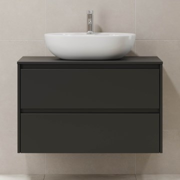 Koupel skříňka TRONDHEIM pro umyvadlo 90x57x46 cm černá