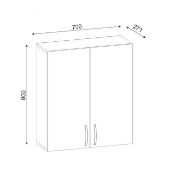 Koupelnová nástěnná skříňka MIS 80x70 cm bílá