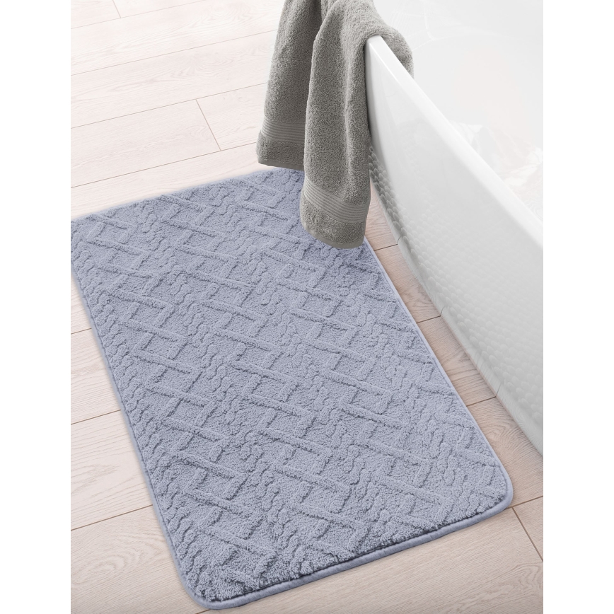 Koupelnová předložka NEW STYLE 3D 60x90 cm světle šedá