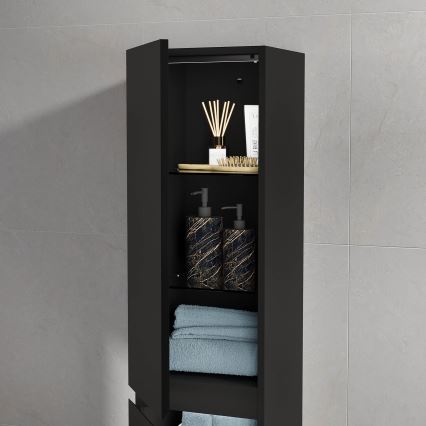Koupelnová skříňka HELSINKI 35x174x32 cm černá