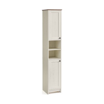 Koupelnová skříňka LEXI 30x170 cm bílá/hnědá
