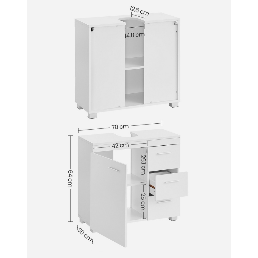 Koupelnová skříňka NICO bílá