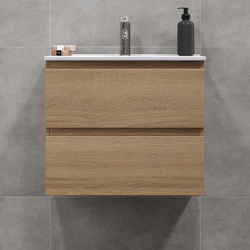 Koupelnová skříňka s umyvadlem CONOR 61 cm dub