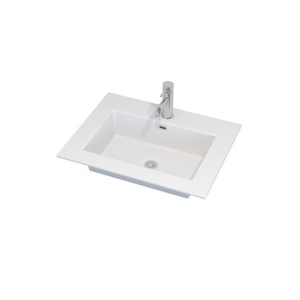 Koupelnová skříňka s umyvadlem GRIBSKOV 60 cm béžová/dub/bílá