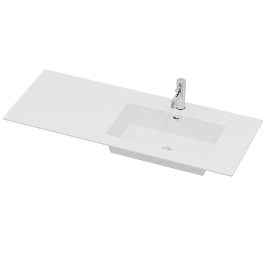 Koupelnová skříňka s umyvadlem HELSINKI 115 cm pravá/černá