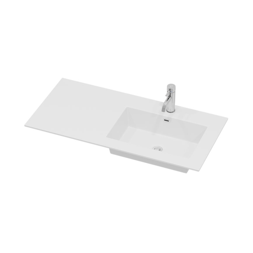 Koupelnová skříňka s umyvadlem HELSINKI 95 cm pravá/bílá