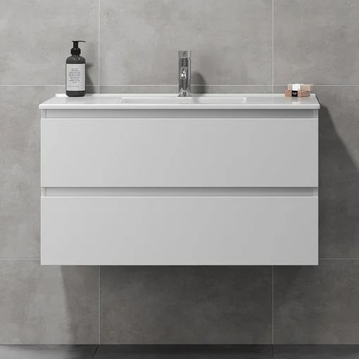 Koupelnová skříňka s umyvadlem HENRY 91 cm bílá