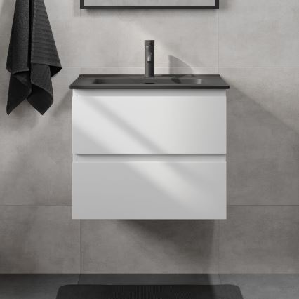Koupelnová skříňka s umyvadlem KENWOOD 61x52x45 cm bílá/černá