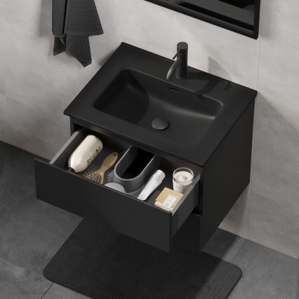 Koupelnová skříňka s umyvadlem KENWOOD 61x52x45 cm černá