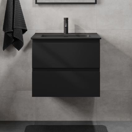 Koupelnová skříňka s umyvadlem KENWOOD 61x52x45 cm černá
