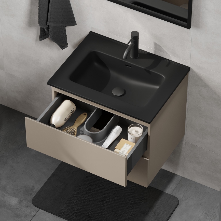 Koupelnová skříňka s umyvadlem KENWOOD 61x52x45 cm marakesh/černá