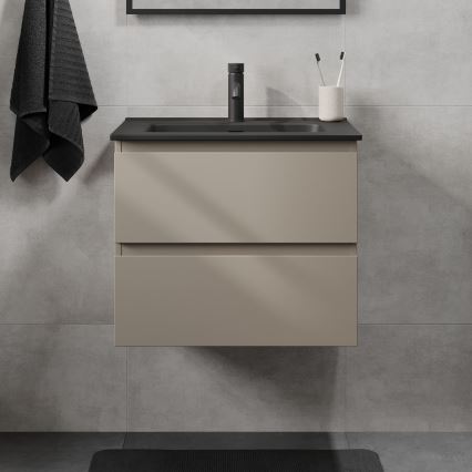 Koupelnová skříňka s umyvadlem KENWOOD 61x52x45 cm marakesh/černá