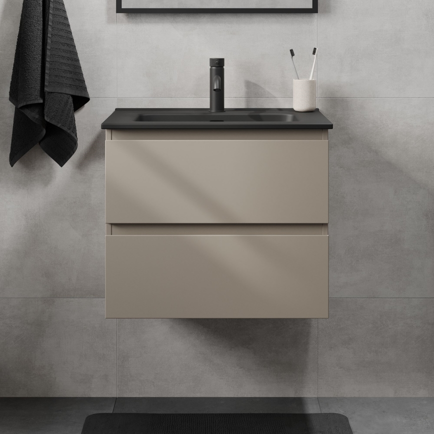 Koupelnová skříňka s umyvadlem KENWOOD 61x52x45 cm marakesh/černá