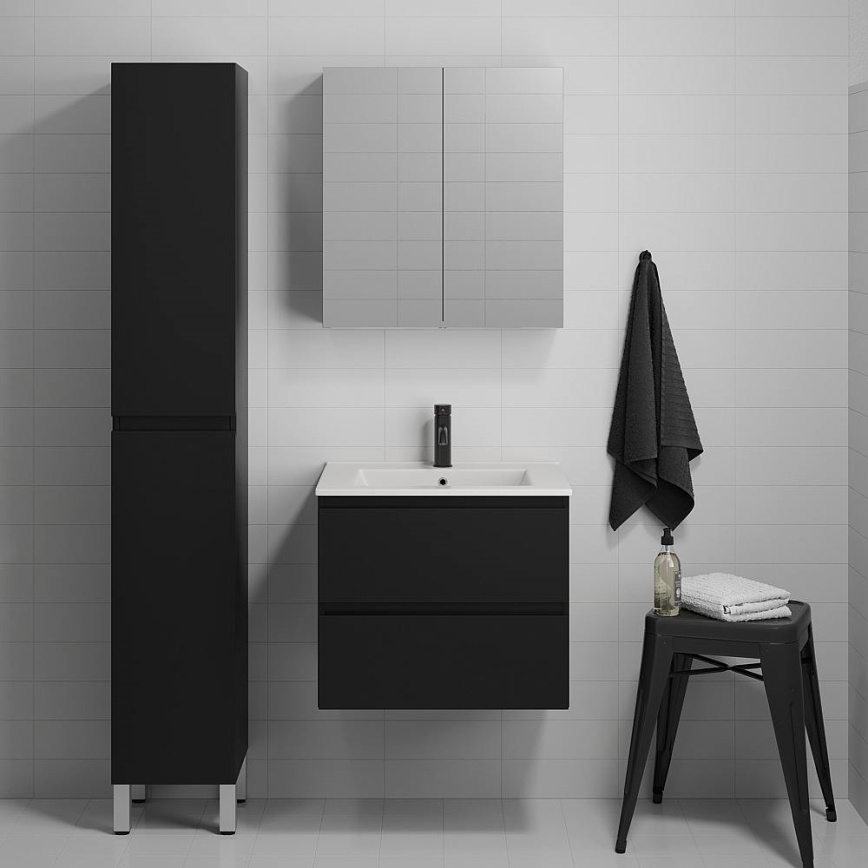 Koupelnová skříňka s umyvadlem KENWOOD 61x52x47 cm černá