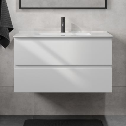 Koupelnová skříňka s umyvadlem KENWOOD 91 cm bílá